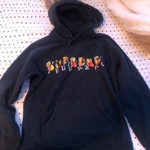 Navy blue supreme hoodie fw16 large
